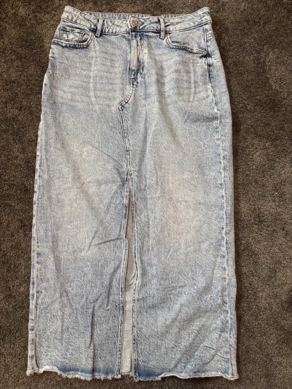 Maurices Light Blue Straight Leg Jeans Skirt